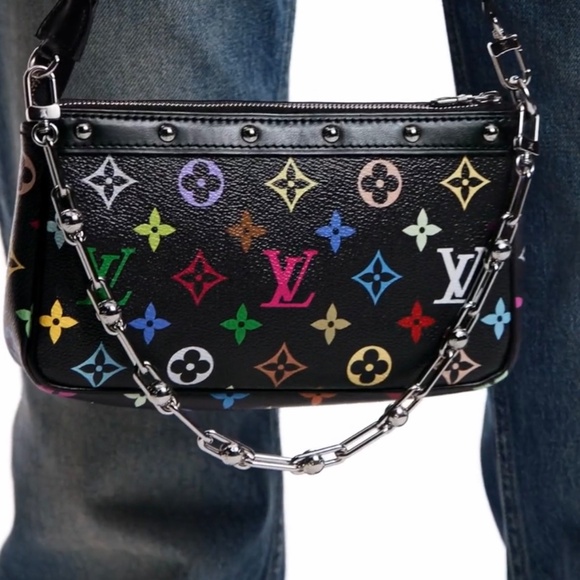 COPY - LIMITED Louis Vuitton x Takashi Murakami Pochette Accessoires Black Mult… - Picture 7 of 15